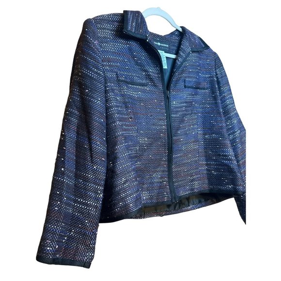 Sag Harbor Ladies Business Career Layering Zip Up Jacket Size 14 Petite - Picture 4 of 5